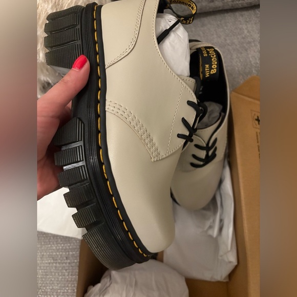 BNWT Dr. Martens Audrick 3 eye Shoes – Cobblestone Gray – Size 9 - Picture 11 of 15